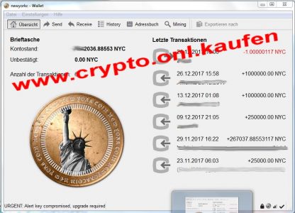 www.crypto.onl.kaufen NewYorkCoin NewYork Coin NYC Kaufen Verkaufen